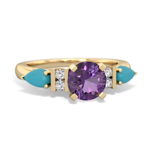 amethyst-turquoise engagement ring