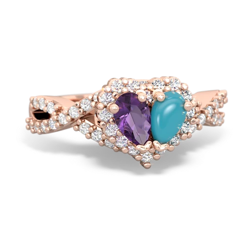 amethyst-turquoise engagement ring