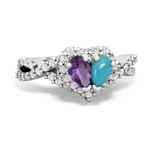 amethyst-turquoise engagement ring