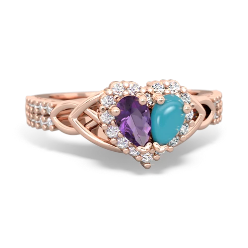amethyst-turquoise keepsake engagement ring