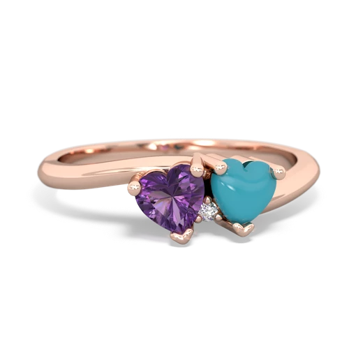 amethyst-turquoise sweethearts promise ring