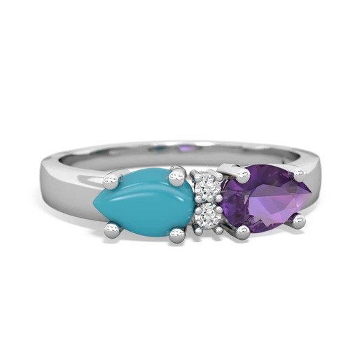 amethyst-turquoise timeless ring