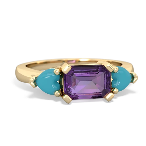 amethyst-turquoise timeless ring