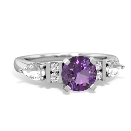 amethyst-white topaz engagement ring