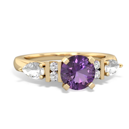 amethyst-white topaz engagement ring