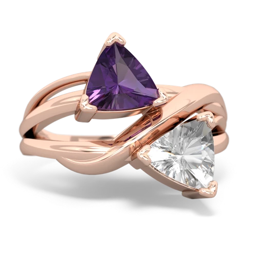 amethyst-white topaz filligree ring