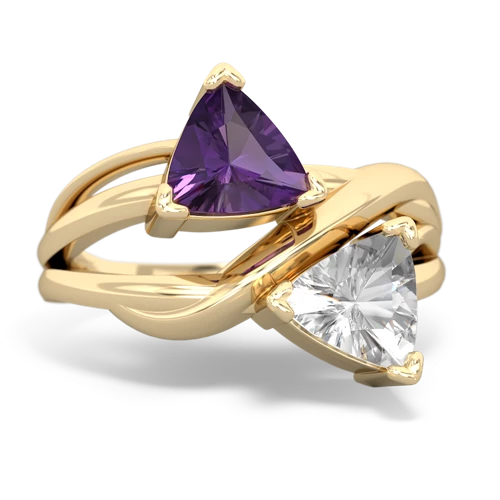 amethyst-white topaz filligree ring