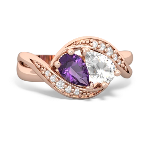 amethyst-white topaz keepsake curls ring