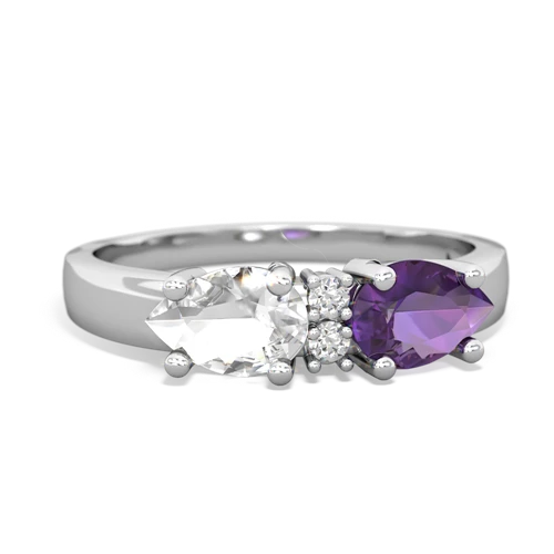 amethyst-white topaz timeless ring