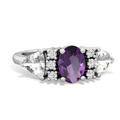 amethyst-white topaz timeless ring