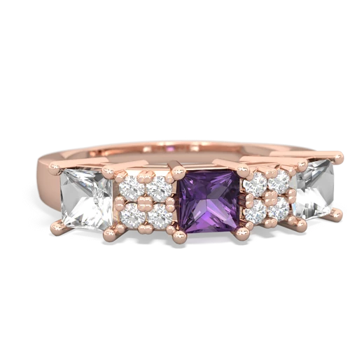 amethyst-white topaz timeless ring