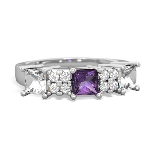 amethyst-white topaz timeless ring