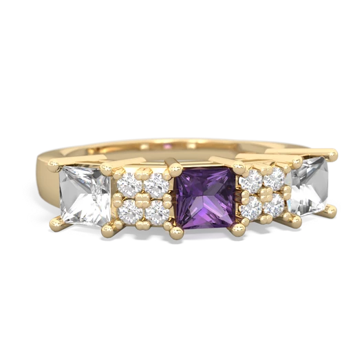 amethyst-white topaz timeless ring