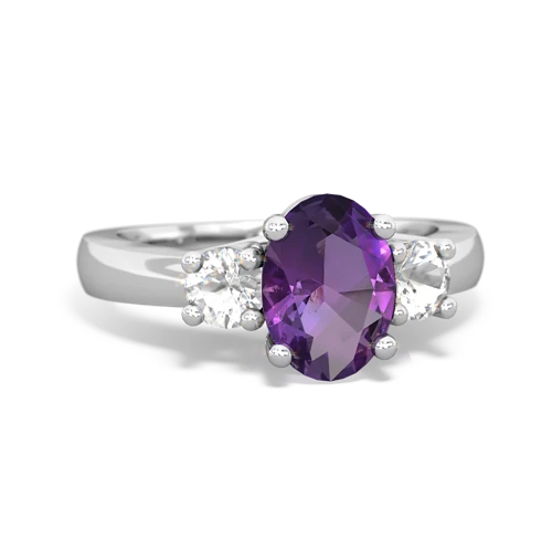 amethyst-white topaz timeless ring