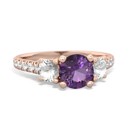 amethyst-white topaz trellis pave ring