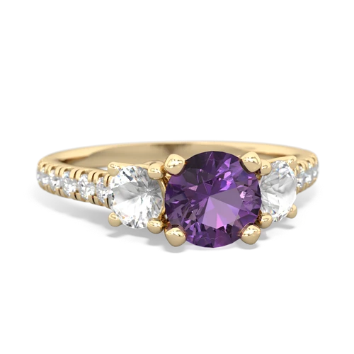 amethyst-white topaz trellis pave ring