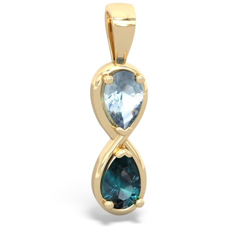 aquamarine-alexandrite infinity pendant