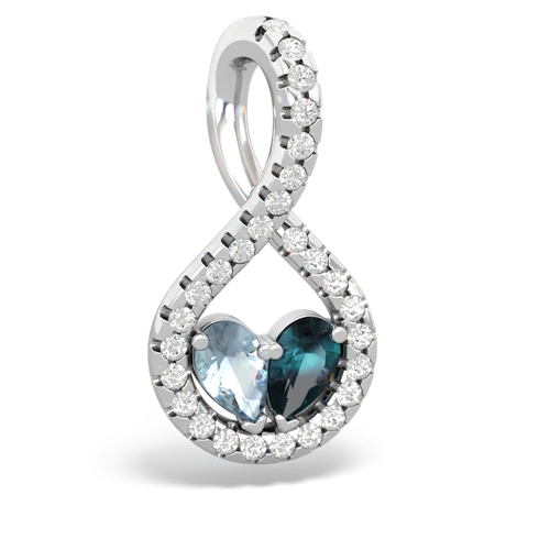 aquamarine-alexandrite pave twist pendant