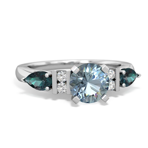 aquamarine-alexandrite engagement ring