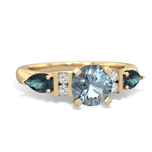 aquamarine-alexandrite engagement ring