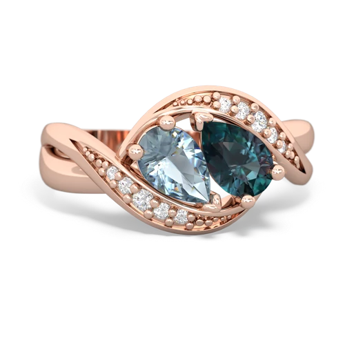 aquamarine-alexandrite keepsake curls ring