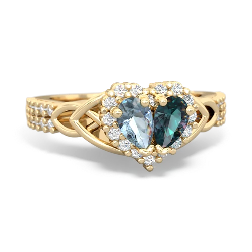 aquamarine-alexandrite keepsake engagement ring