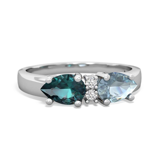 aquamarine-alexandrite timeless ring