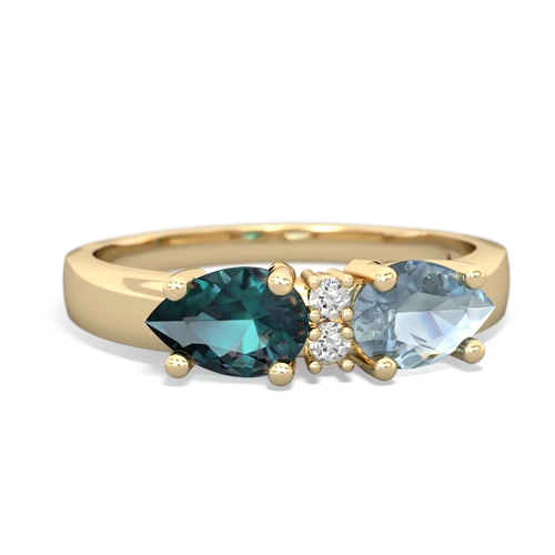 aquamarine-alexandrite timeless ring