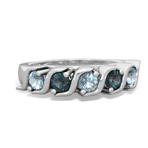 aquamarine-alexandrite timeless ring