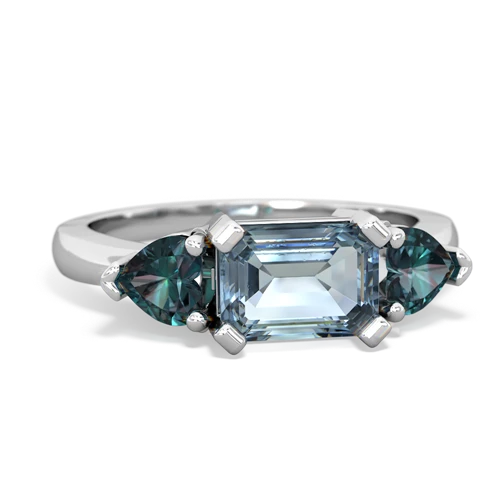 aquamarine-alexandrite timeless ring