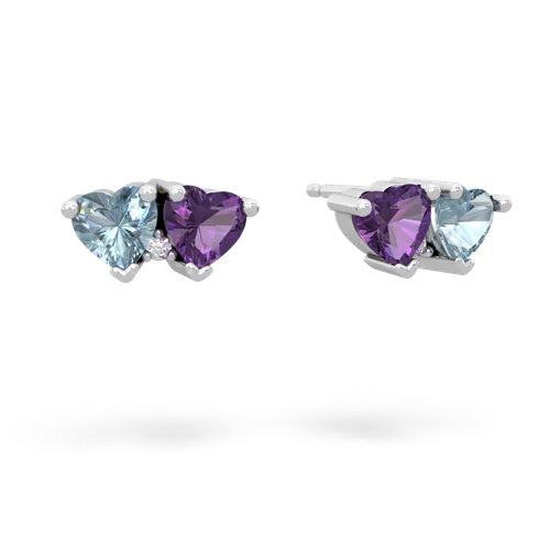aquamarine-amethyst  earrings