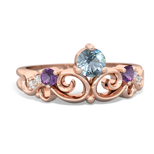 aquamarine-amethyst crown keepsake ring