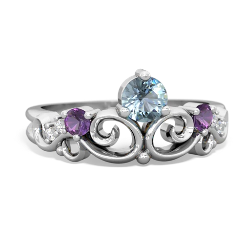 aquamarine-amethyst crown keepsake ring