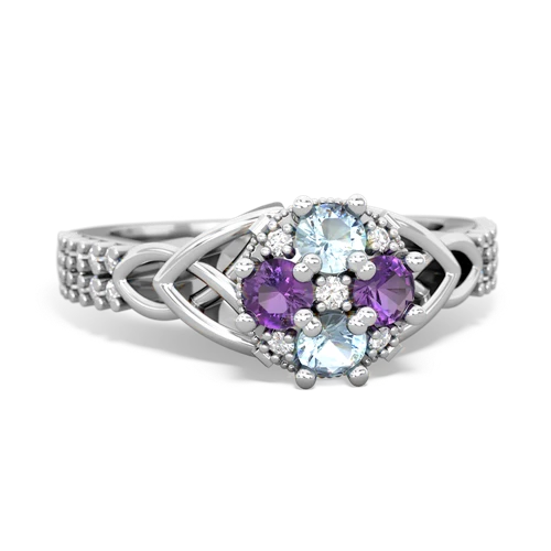 aquamarine-amethyst engagement ring