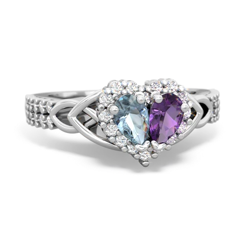 aquamarine-amethyst keepsake engagement ring