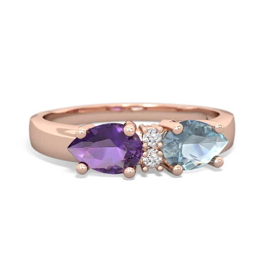 aquamarine-amethyst timeless ring