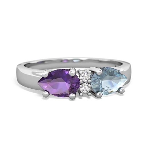 aquamarine-amethyst timeless ring