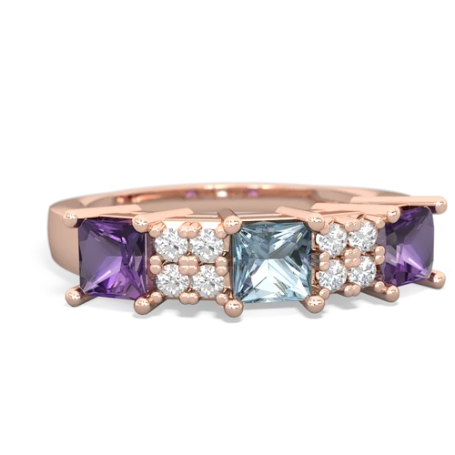 aquamarine-amethyst timeless ring