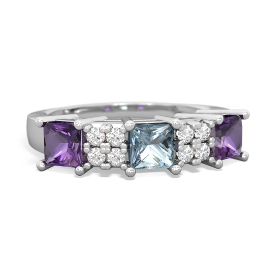 aquamarine-amethyst timeless ring