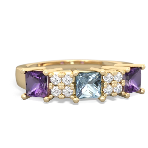 aquamarine-amethyst timeless ring