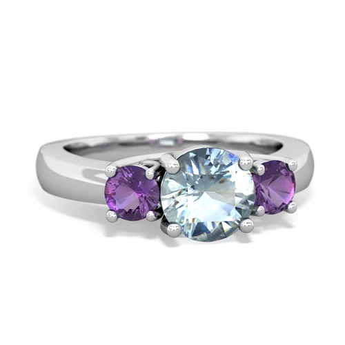 aquamarine-amethyst timeless ring