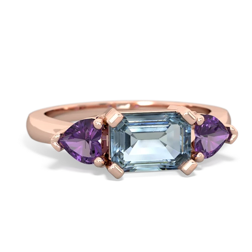 aquamarine-amethyst timeless ring