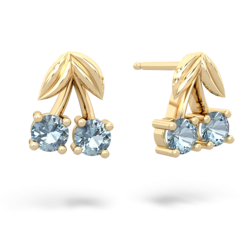 aquamarine-aquamarine cherries earrings