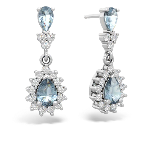 aquamarine-aquamarine dangle earrings