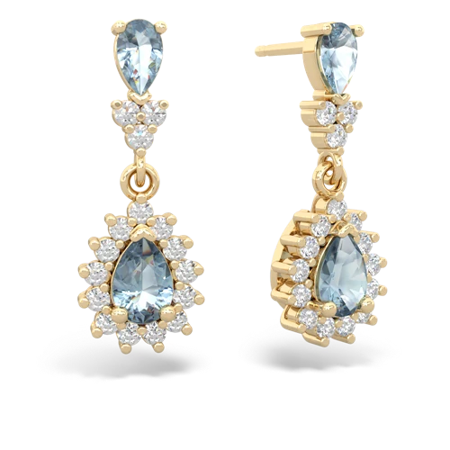 aquamarine-aquamarine dangle earrings