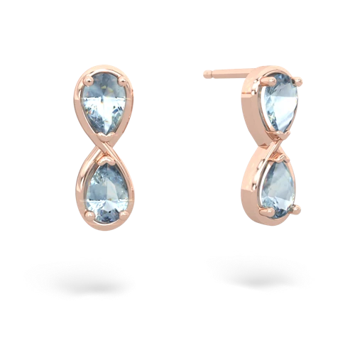 aquamarine-aquamarine infinity earrings