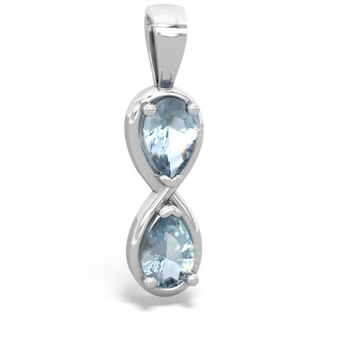 aquamarine-aquamarine infinity pendant