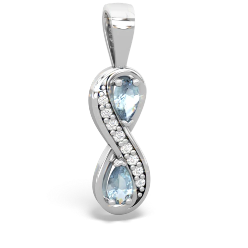 aquamarine-aquamarine keepsake infinity pendant