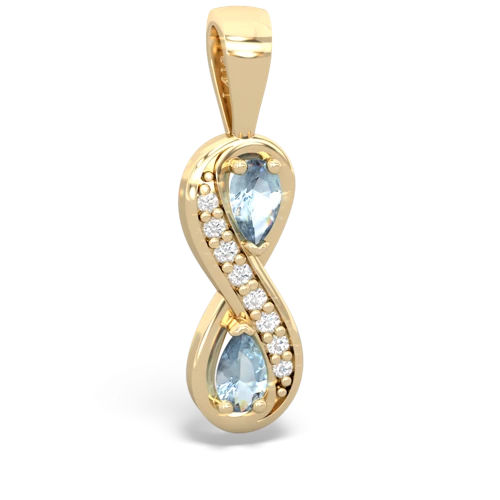 aquamarine-aquamarine keepsake infinity pendant