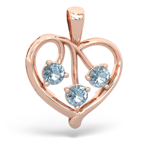 london topaz-blue topaz love heart pendant